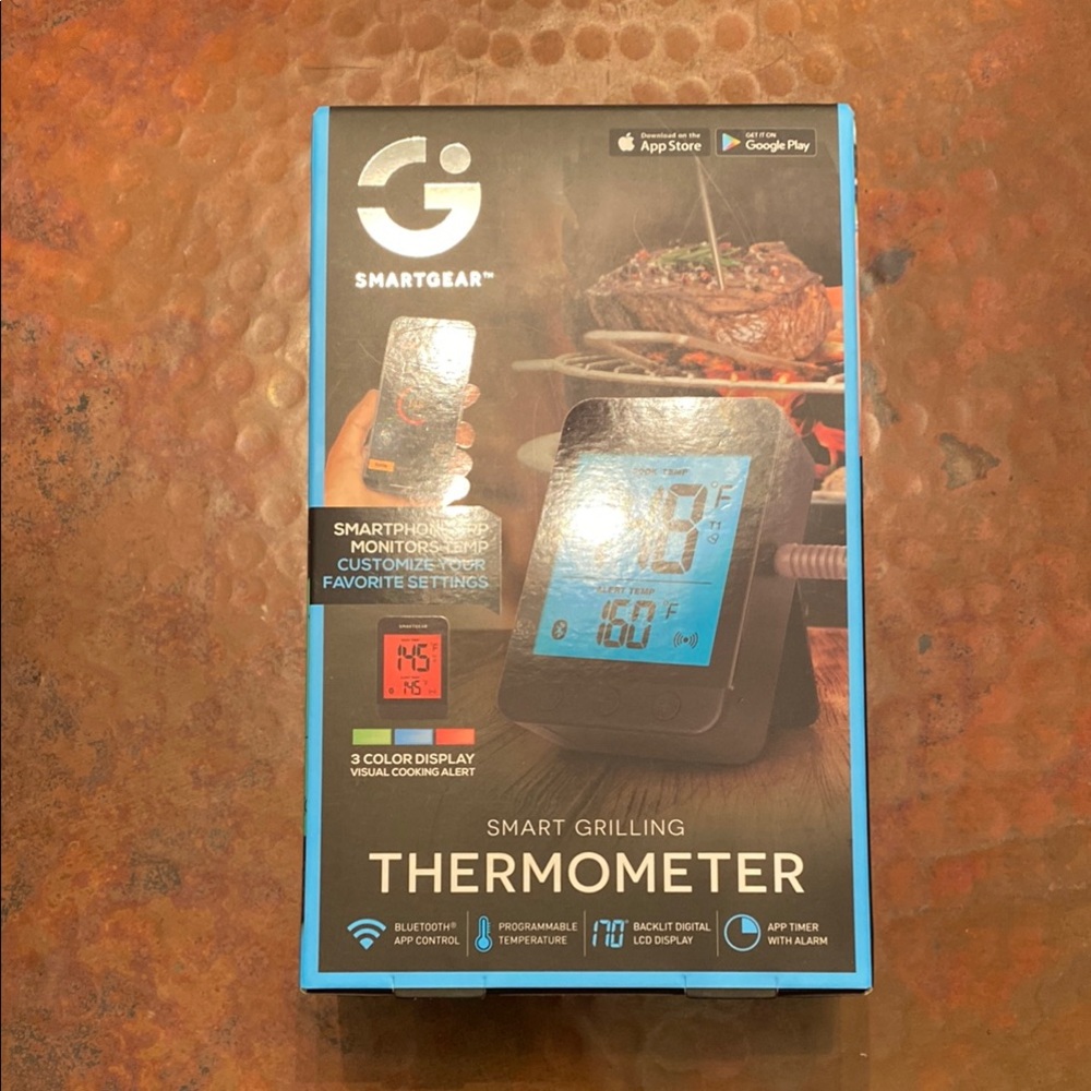 Black Smart Grilling Thermometer